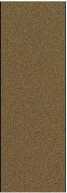 Zerbino rettangolare moderno in poliammide e PVC marrone e nero, antiscivolo, L: 120 cm x P: 350 cm – 1