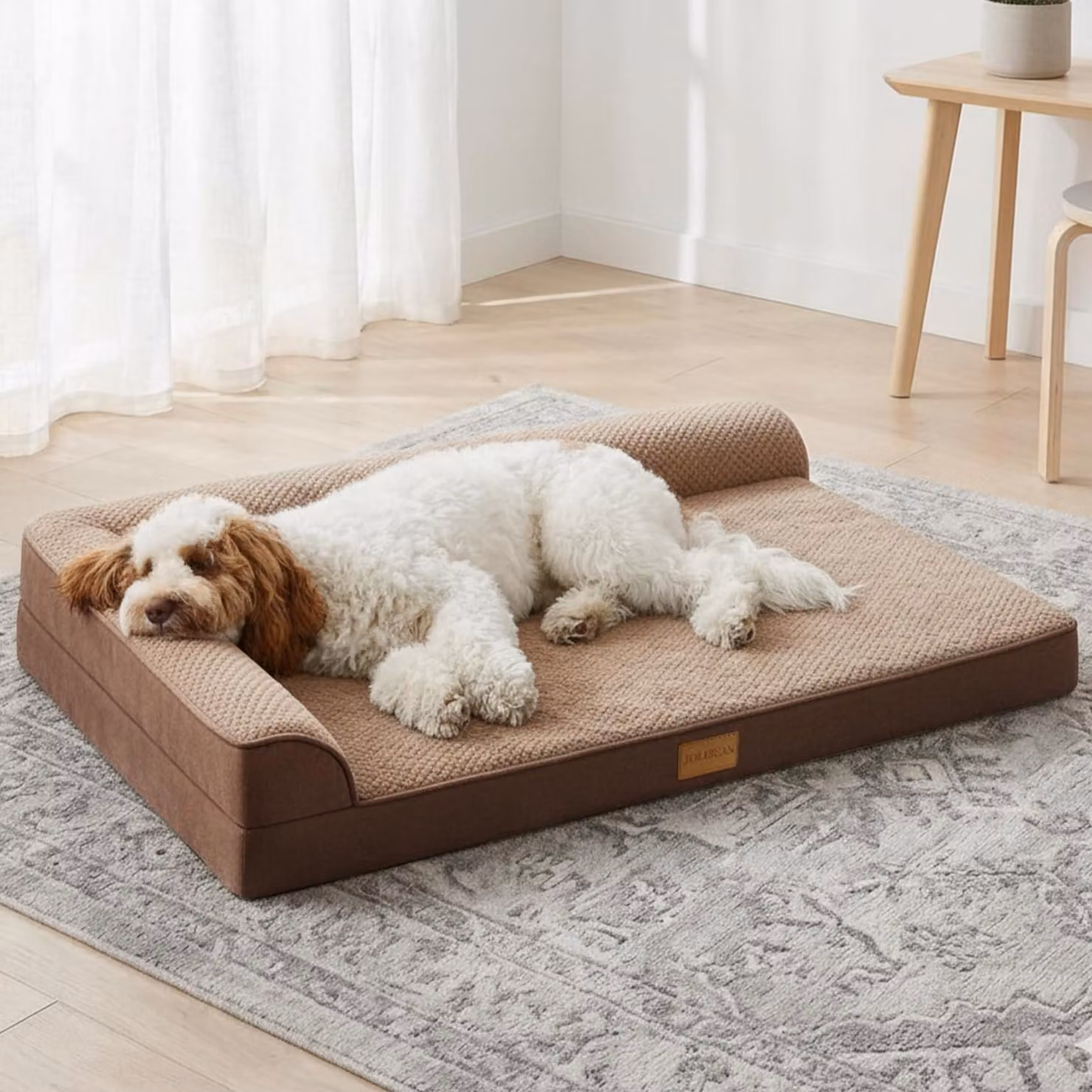Letto ortopedico per cani, taglia XL, impermeabile, a forma di L