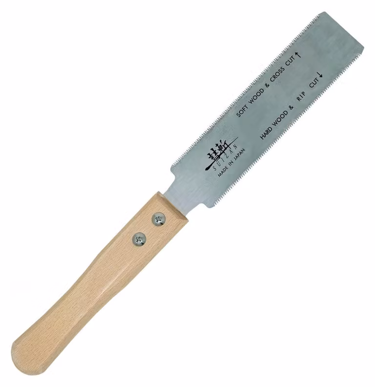 SUIZAN Sega Ryoba giapponese da 150 mm a doppio taglio per legno