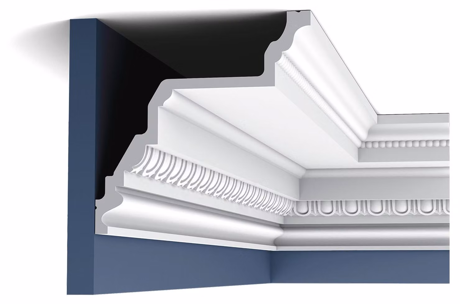 Orac Decor C307 Luxxus profilo decorativo a soffitto a parete profilo decorativo a stucco profilo decorativo a stucco cornice modanatura decorativa modanatura angolare | 2 metri