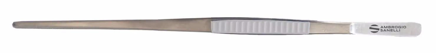 Pinza Chef, acciaio inox 30cm con inserto Bianco Ambrogio Sanelli