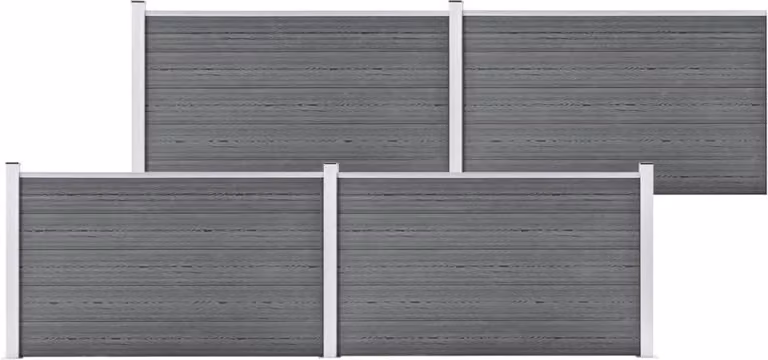 Maison Exclusive - Recinzione per giardino in WPC, 699x106 cm, grigio