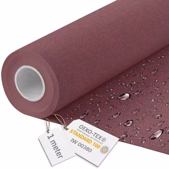 DreamRoots Canvas Impermeabile - Tessuto per arredamento al metro, imitazione plat, larghezza 160 cm - Tessuto idrorepellente 220 g/m² 600D - Tessuto per tende da sole impermeabile al metro, Fiery Aurora 1M