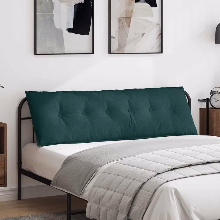Cuscino per schiena vidaXL Verde, rivestimento in poliestere rimovibile, L: 160 cm, P: 50 cm, H: 19 cm
