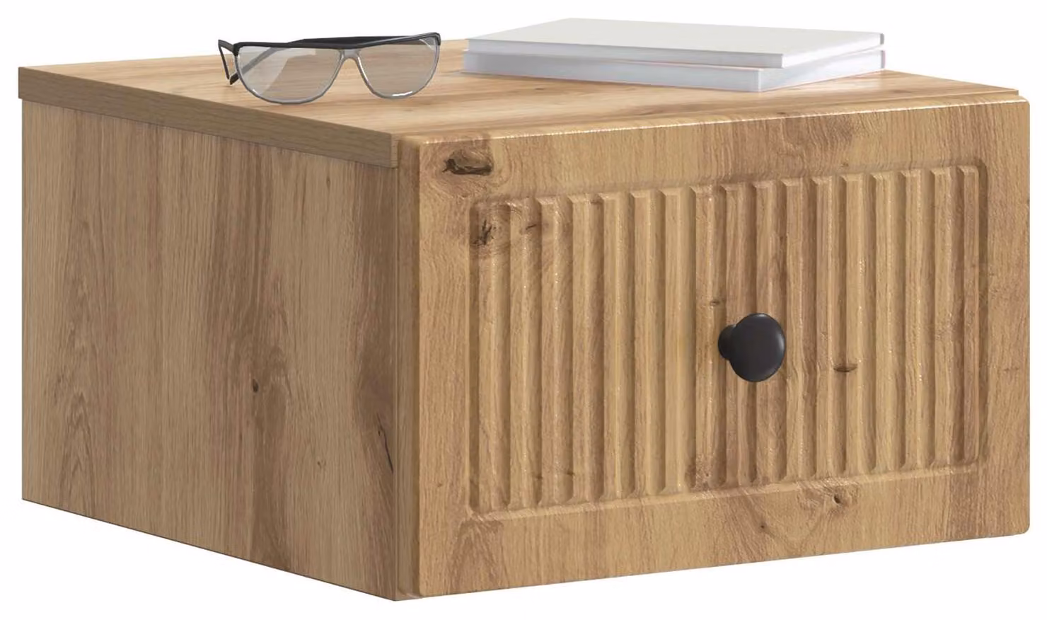 Mobiletto da notte a muro Rovere Artigianale 33 x 34,5 x 20 cm