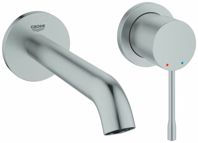 Grohe Essence, mitigeur lavabo 2 trous, saillie 183mm, montage mural, 29192DC1, 29192DC1