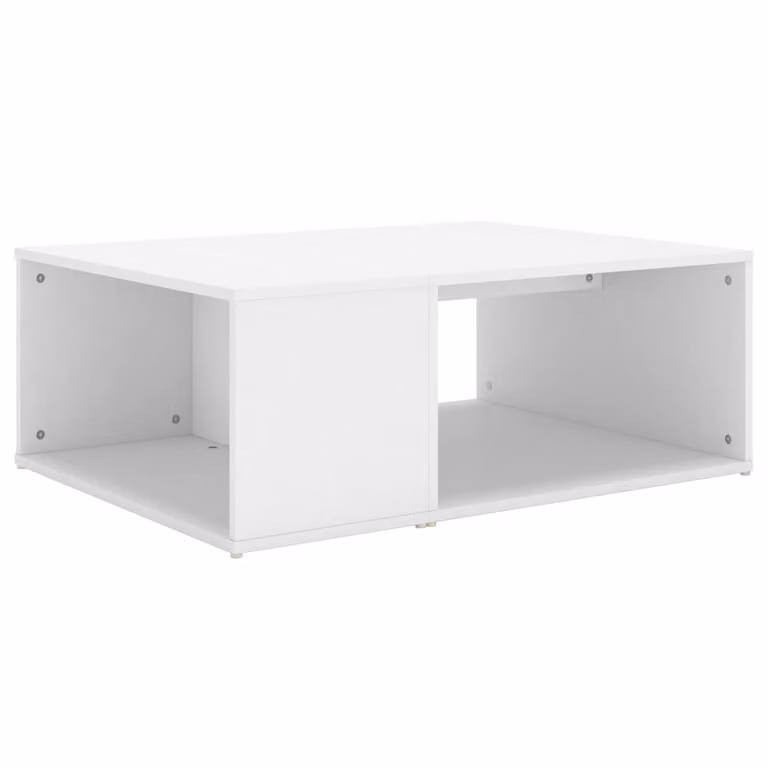 Tavolino da Salotto Bianco 90x67x33 cm in Legno Multistrato