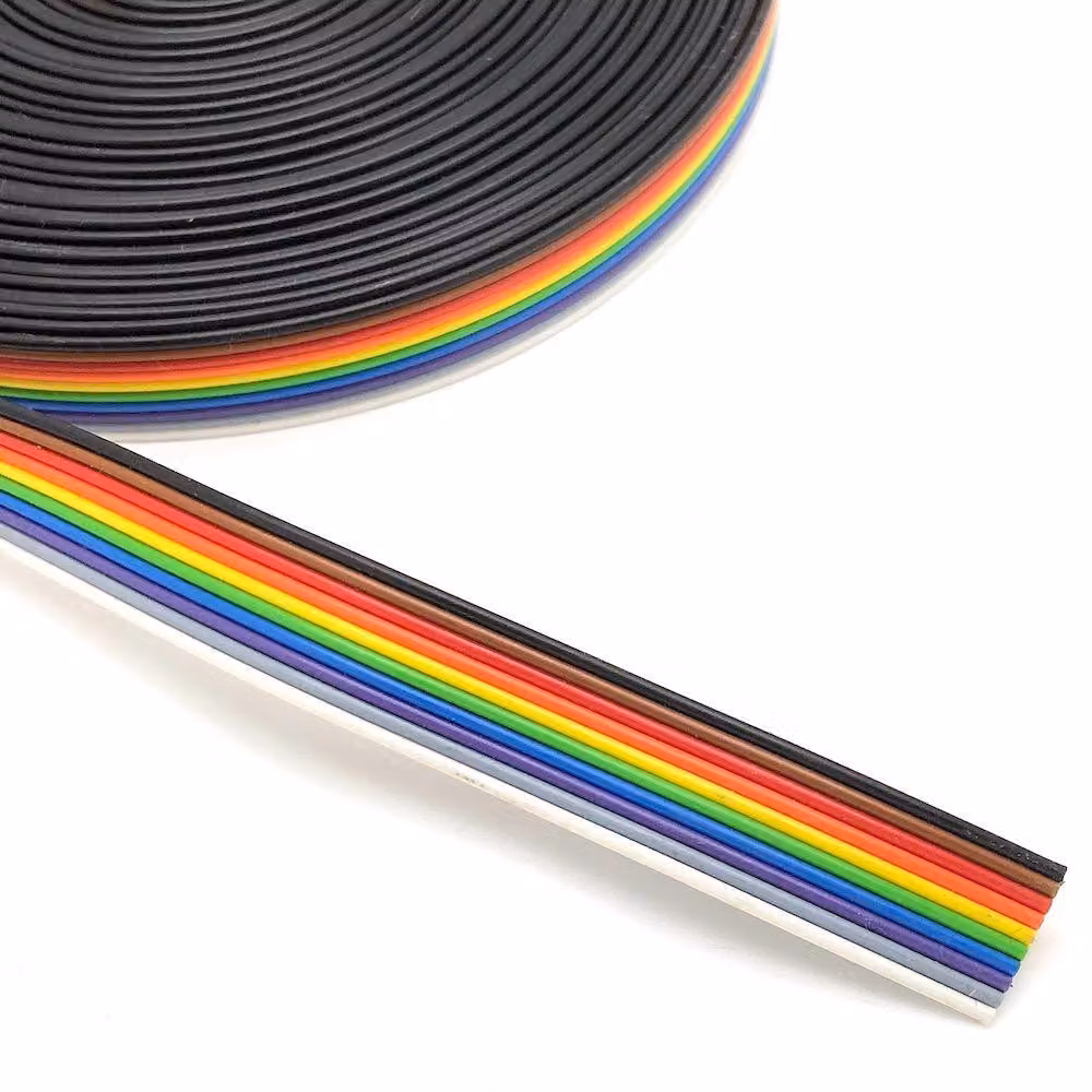 Cavo piatto, colorato, RM 1,4 mm, 10 pin, AWG 24 - Lunghezza: 50,0 m in rotolo