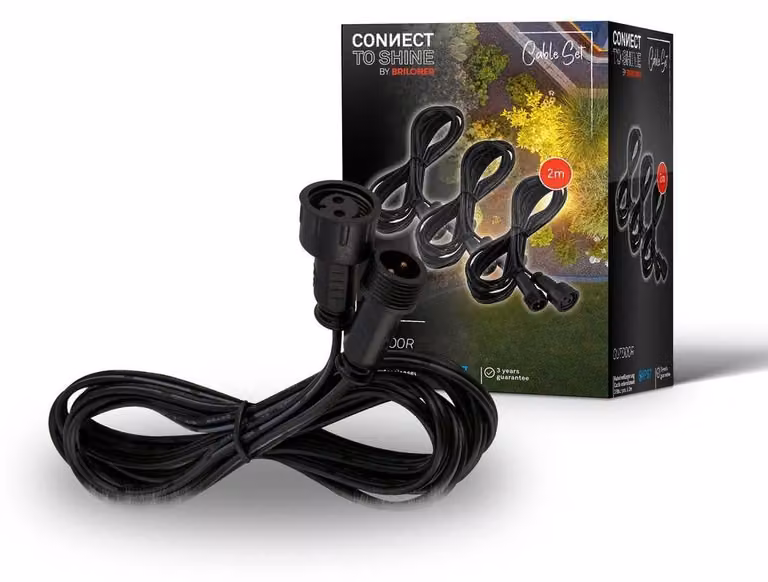 CONNECT TO SHINE Set di 3 prolunghe, 2 m ciascuna, IP67