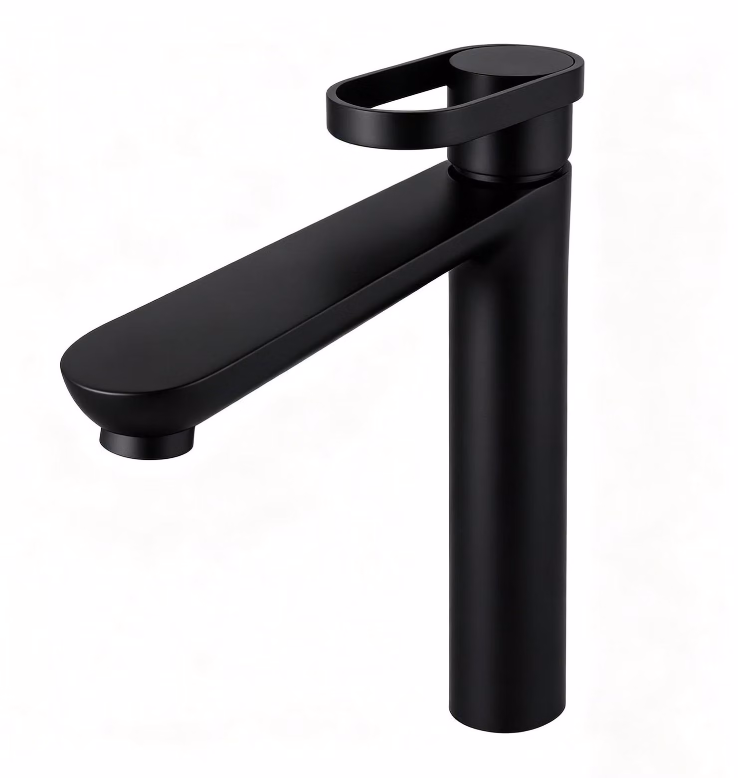 Miscelatore monocomando, altezza 225 mm, ottone, colore nero, a risparmio idrico