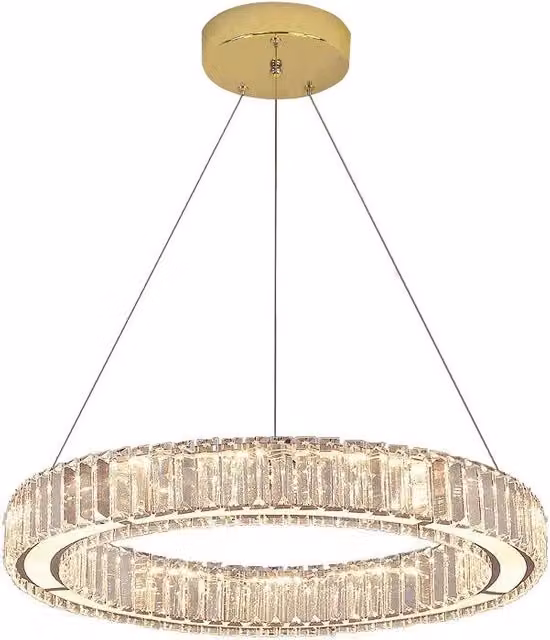 Lampada da tavolo Toolight in metallo oro/ottone e cristallo trasparente con luce bianca calda – 1