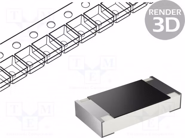 Resistenza: film spesso, 39kΩ, montaggio superficiale (SMD) 1206, 0,25W, tolleranza 1%, temperatura di esercizio -55÷155°C, codice prodotto RC1206FR-0739KL