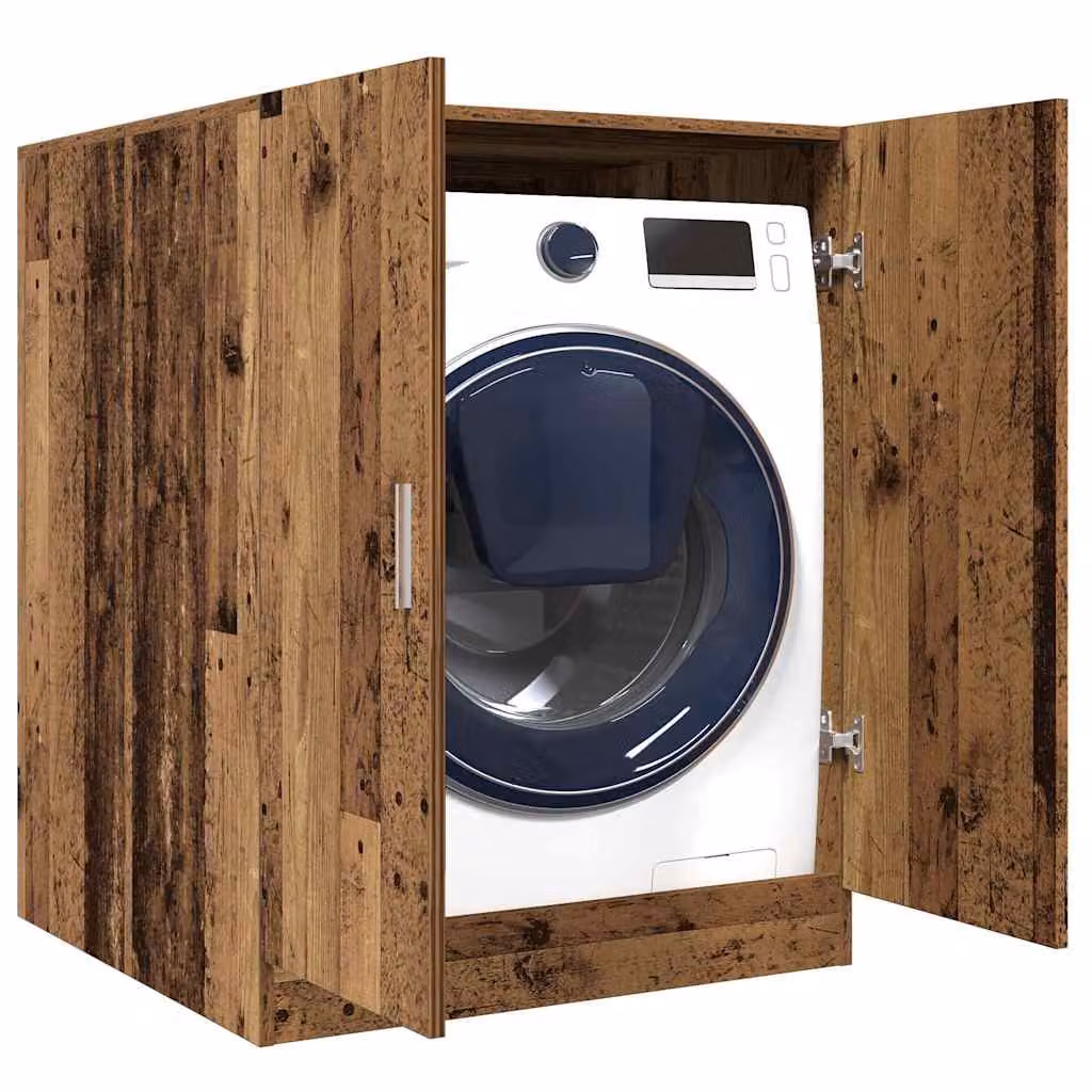 Mobile per lavatrice vidaXL in legno stile rustico marrone L: 70,5 cm, P: 71,5 cm, H: 91,5 cm