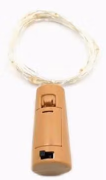 Catena luminosa per bottiglie, 15x20 LED, 2 metri, luce bianco caldo, alimentata a batteria