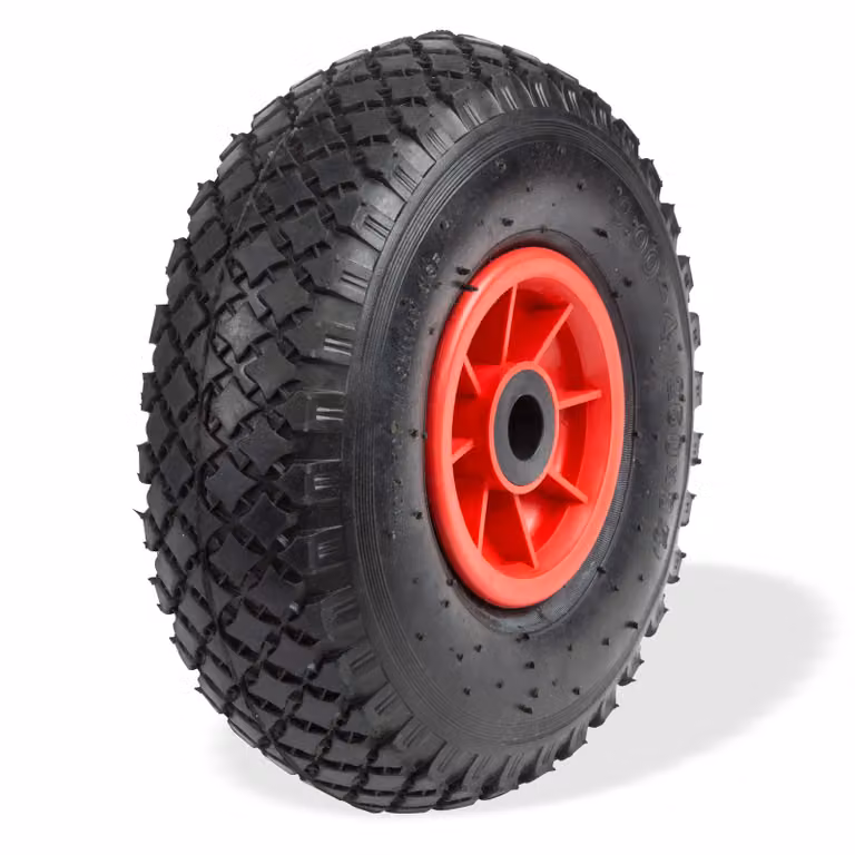 Ruota per camion a sacchi / ruota pneumatica con cuscinetto a rullini 3,00-4 rosso