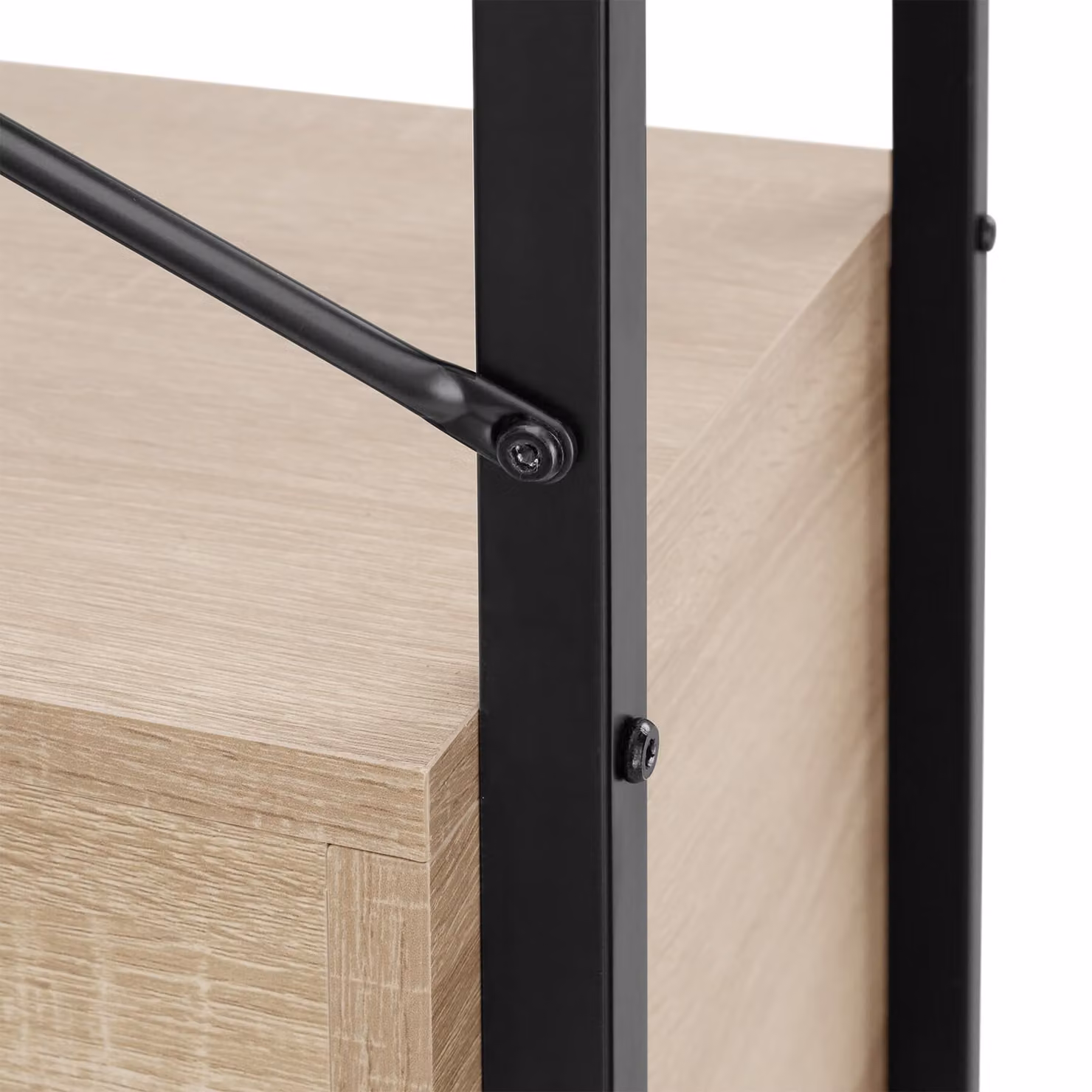 Scaffale a scala Brentwood Tectake in stile industriale, colore rovere Sonoma e marrone, L: 57,5 cm, H: 173 cm – 1