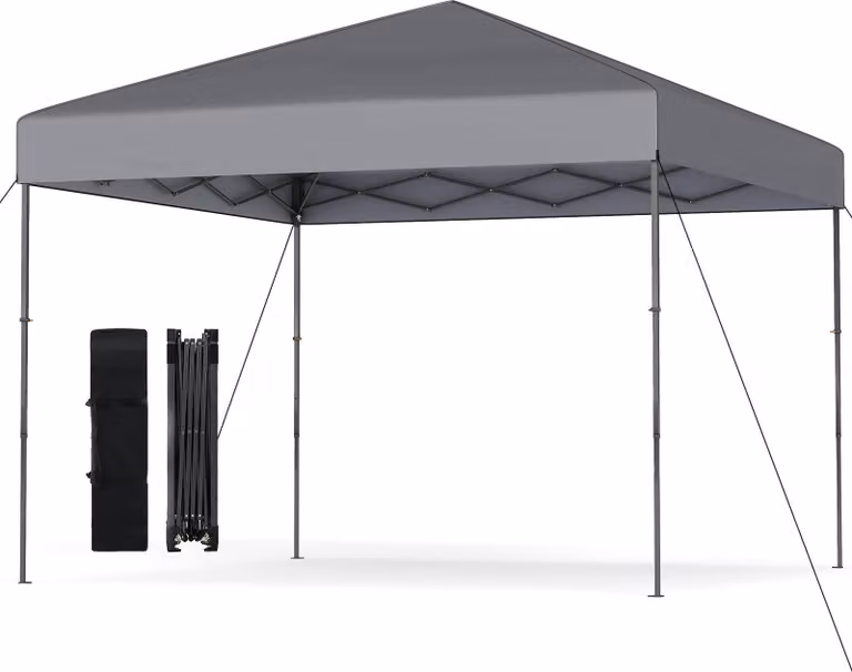 Padiglione pop-up con protezione UV50+, altezza regolabile, grigio
