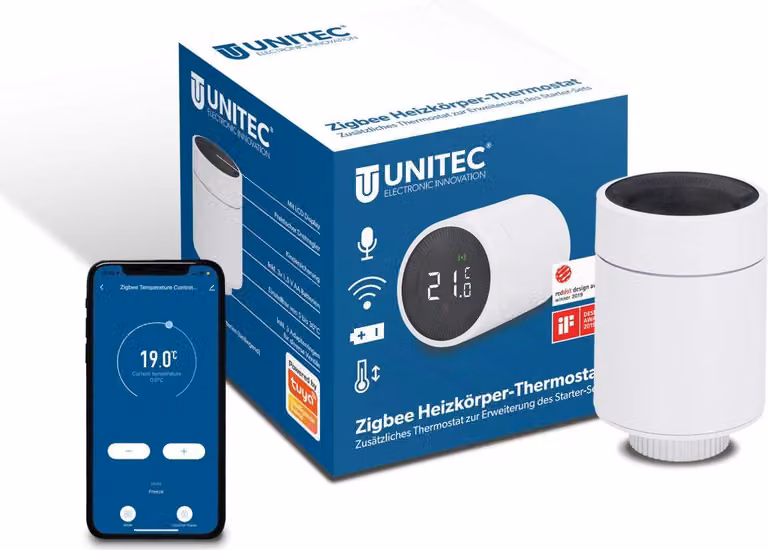 Termostato per radiatori UNITEC ZIGBEE WiFi