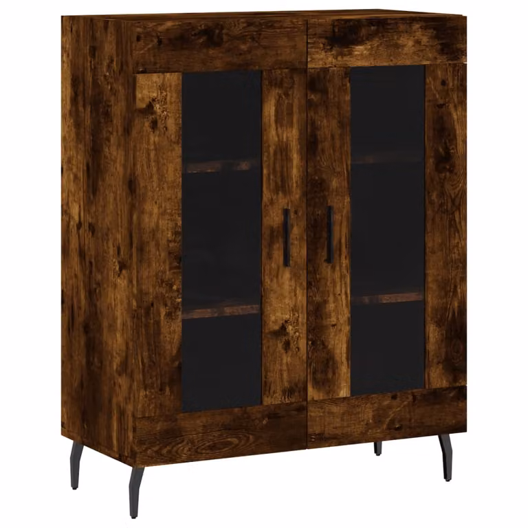 Credenza Rovere Fumo 69,5x34x90 cm in Legno Multistrato