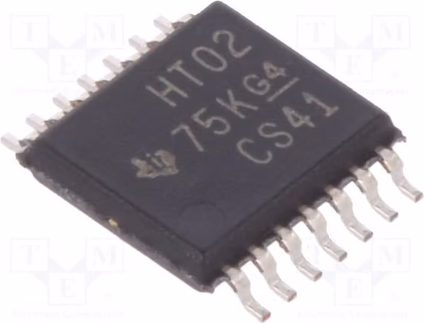 3x IN: 2 canali: 4 porte NOR. Serie: SN7402PW. Componenti SMD: porte logiche, inverter