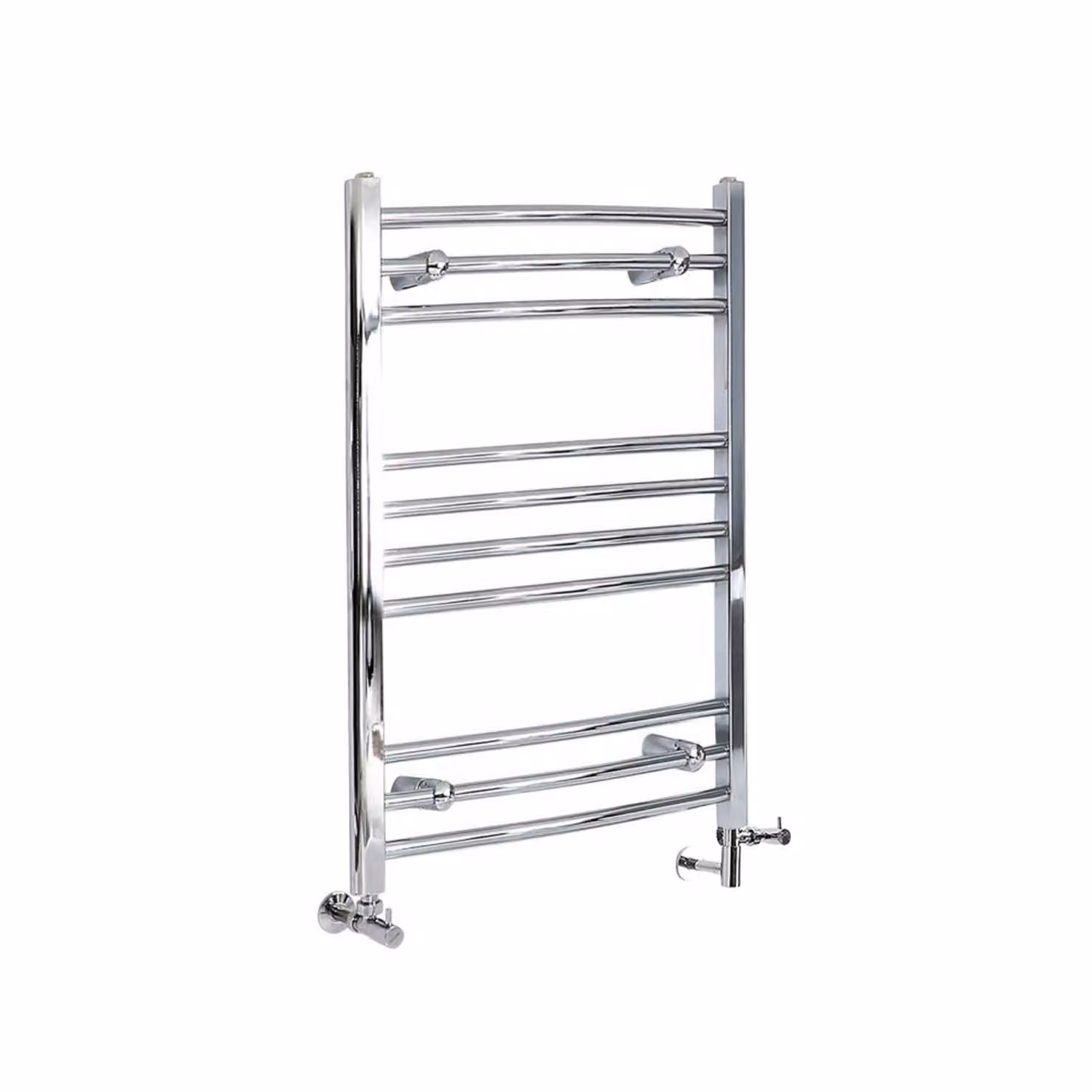 Scaldasalviette Misto Curvo - Termoarredo Bagno Cromato - 800 x 500mm - 200W - Kent