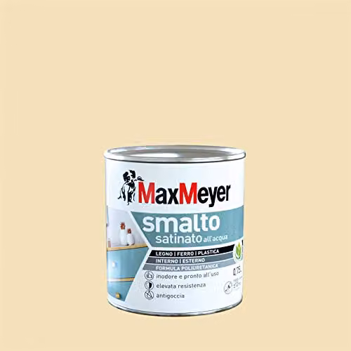 MaxMeyer Smalto Poliuretanico Satinato Bianco Panna 0,75 L Ecolabel