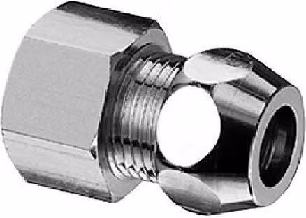 Raccordo diritto Schell con filettatura femmina, cromo 3/8" x 10 mm