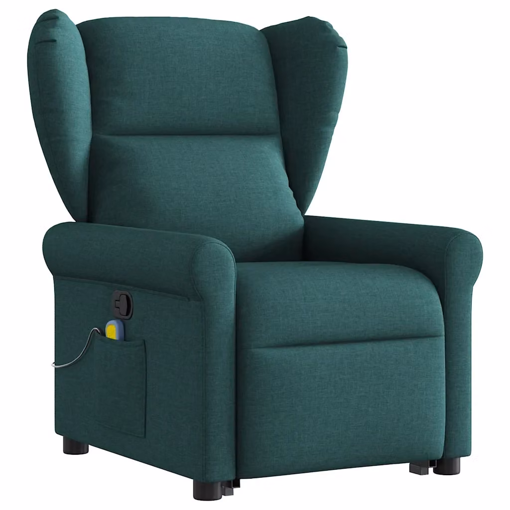Poltrona Alzapersona con Assistenza Elettrica vidaXL Verde con Braccioli e Imbottitura in Schiuma – 2