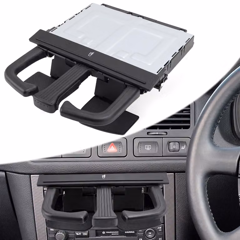 Omgoods - Portabicchieri pieghevole per auto, da montare sul cruscotto