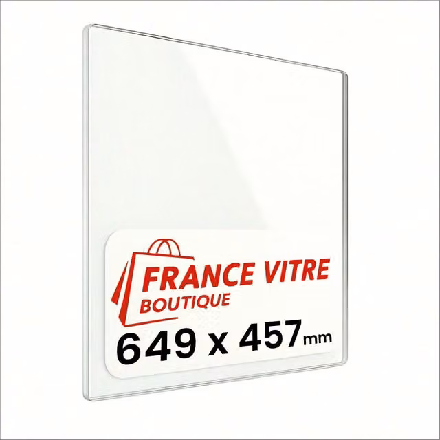 Vetro di ricambio trasparente per stufa a legna e camino, L: 64,9 cm, H: 45,7 cm, Spessore: 4 mm – 1