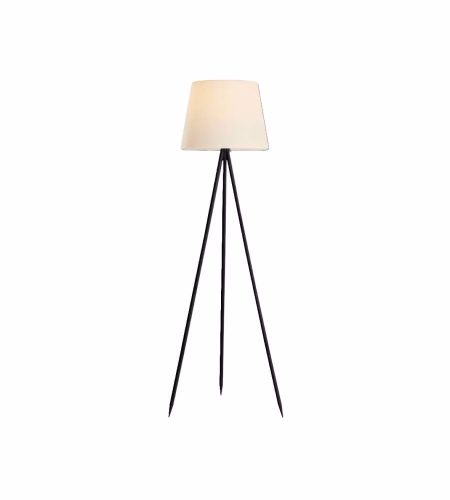 Lampada led solare nera luce calda h 148 cm
