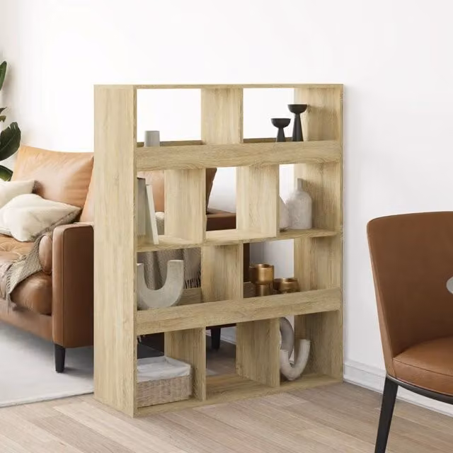 Divisorio per ambienti e paravento Design In in MDF color Rovere Sonoma, L 100 cm x P 33 cm x H 125,5 cm