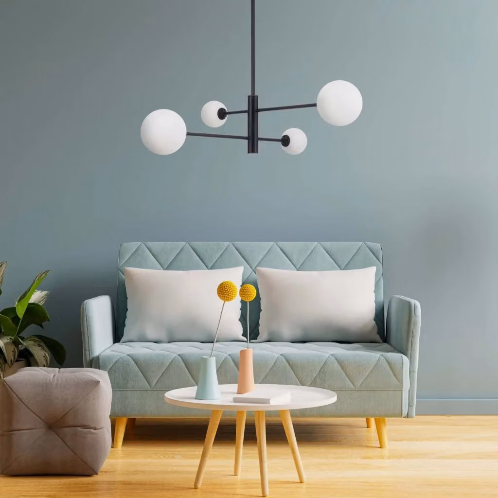 Lampada a sospensione Dorado Light Prestige nera con 4 lampadine G9 in metallo e vetro – 2