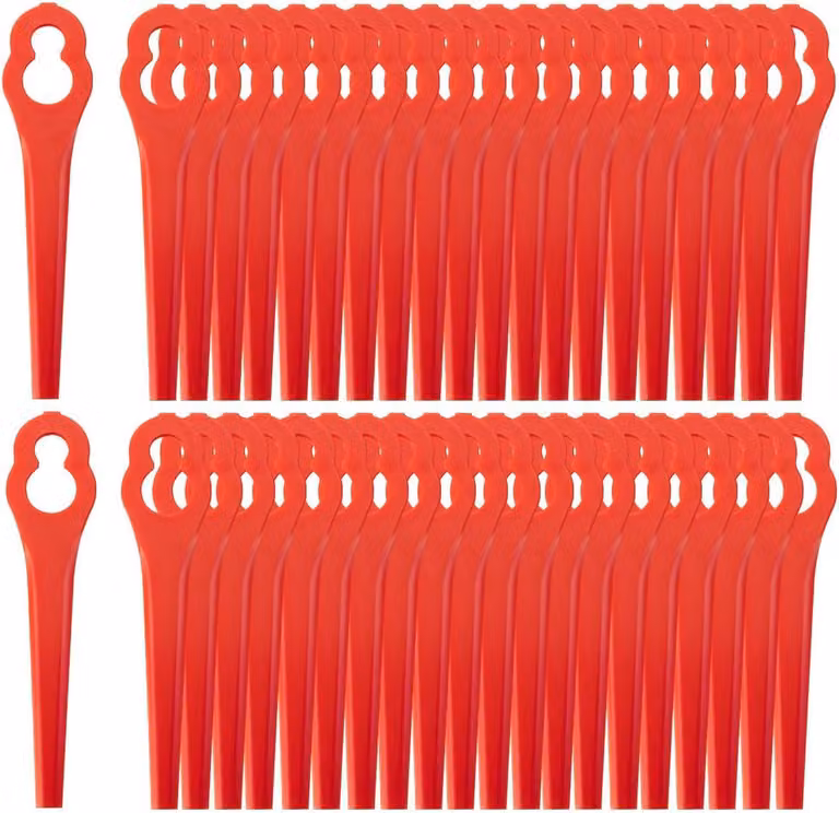 Lame di ricambio per tagliaerba, 90 mm, confezione da 100 pezzi, in plastica, accessori per il giardino