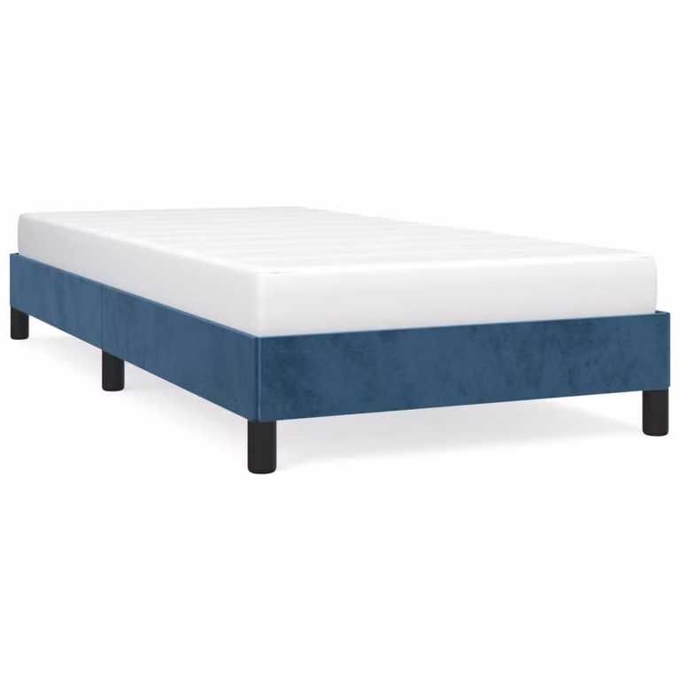 Giroletto senza Materasso Blu Scuro 100x200 cm in Velluto