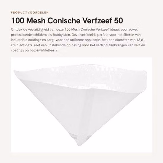 Filtri a rete da 100 mesh - Design robusto - Leggeri - Confezione da 50 pezzi - 13,6 cm