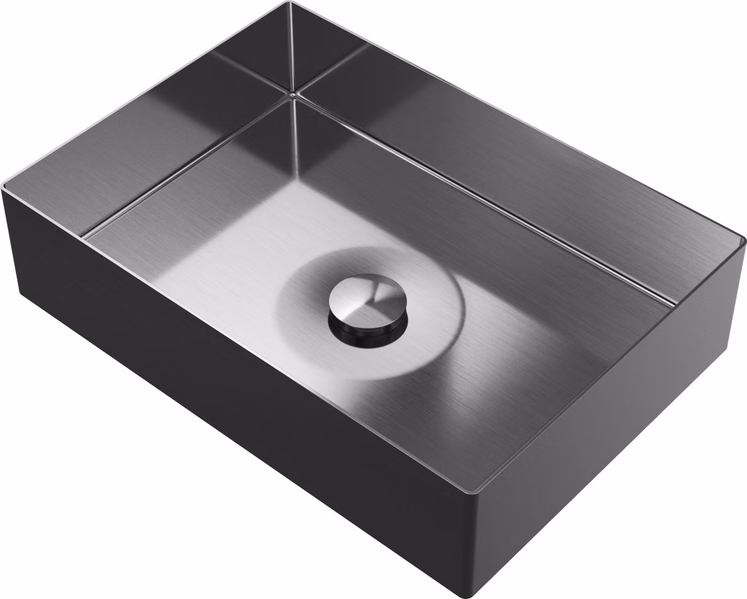 Granitan - Lavabo da appoggio - Nero - Rettangolare - Lavabo - LAJA