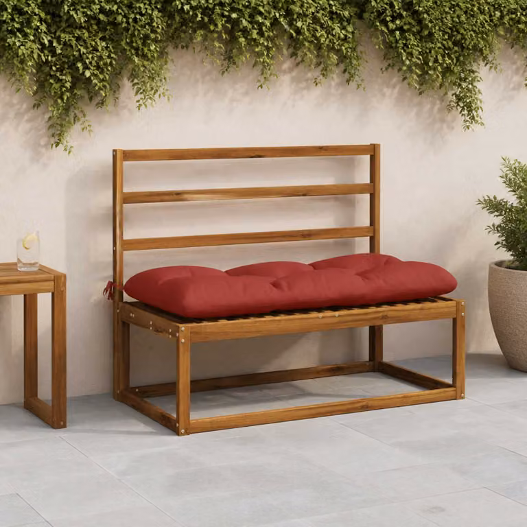 Set di 2 cuscini per panchina vidaXL VIANEN rossi in poliestere con imbottitura in schiuma e coperture lavabili