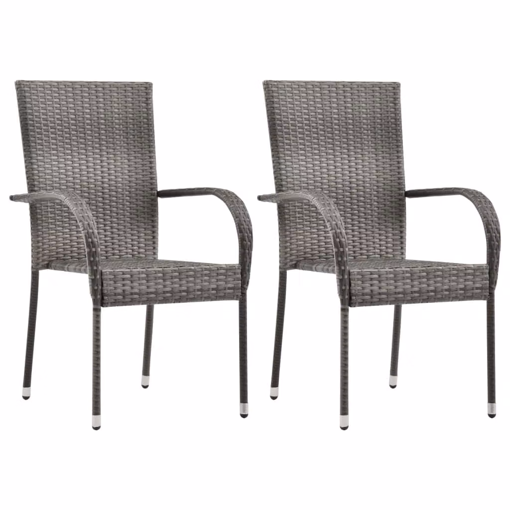 vidaXL set da pranzo da giardino 3 pezzi grigio