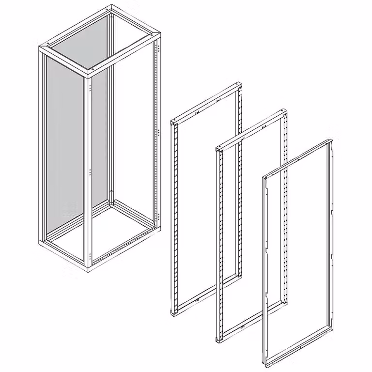 Siemens ALPHA 1600 DIN, set di adattatori per armadio modulare H=2000 L=850 P=600 8GK94000KK37