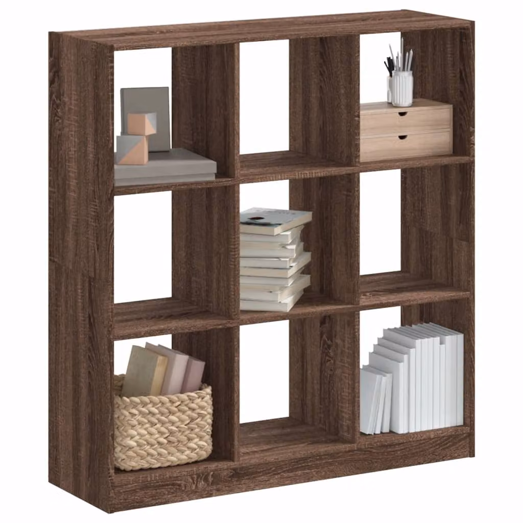 Libreria moderna vidaXL in legno Rovere Marrone, L: 102 cm, P: 32 cm, H: 108 cm