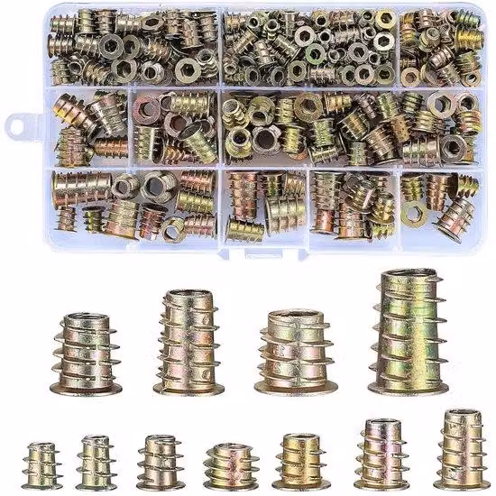 Set di viti M4-M10 con anello zincato per mobili, 230 pezzi