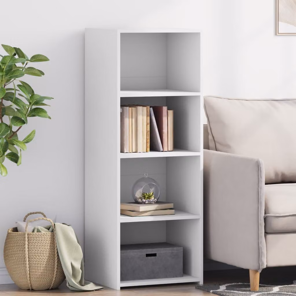 Credenza moderna vidaXL bianca in legno e MDF a parete L/P/H: 45 x 41 x 124 cm