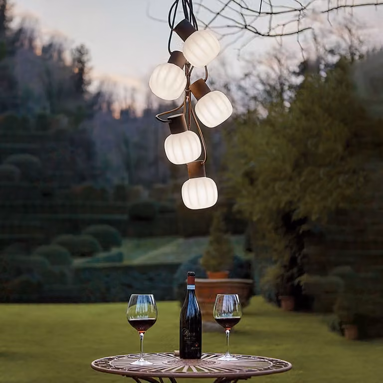 Catenaria di luce a sospensione Martinelli Luce Kiki