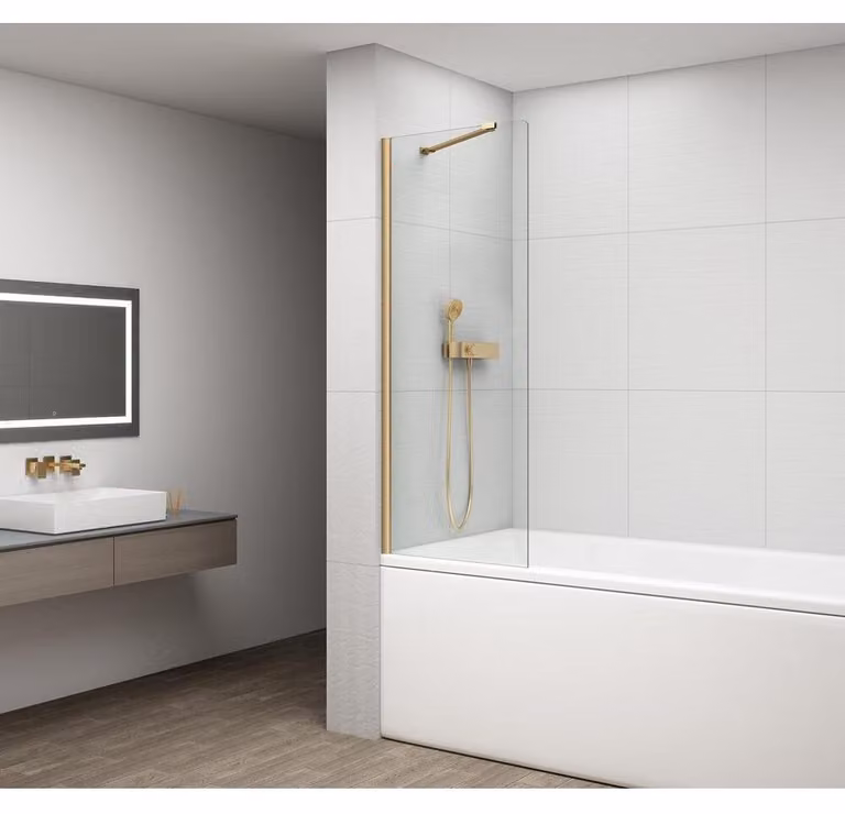 Cabina doccia FISA 800x1500mm, oro opaco, vetro trasparente