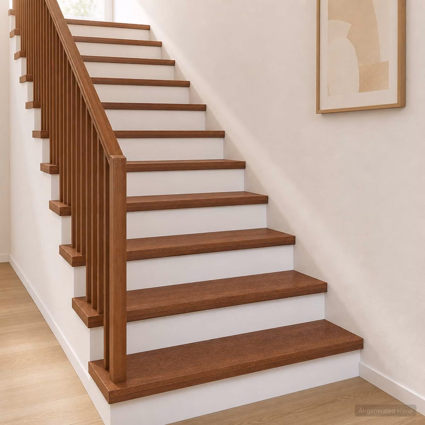 Set di 2 gradini per scale vidaXL in legno marrone L: 70 cm, P: 30 cm, H: 2 cm