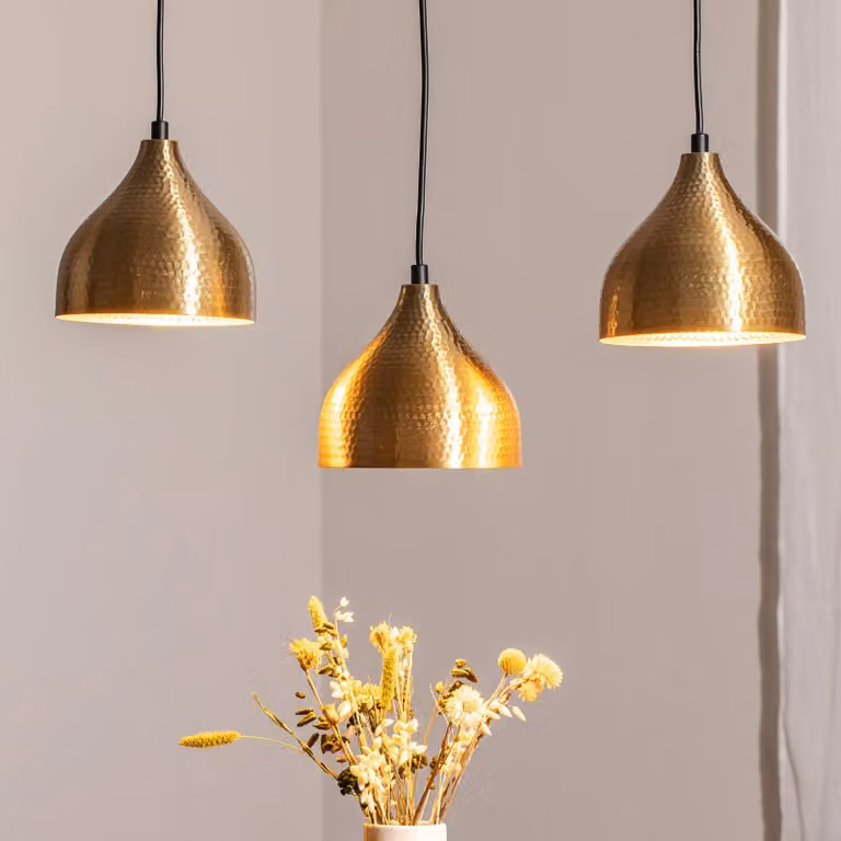 Lampada a sospensione Tattoo 6214 Opviq, dimmerabile, Ottone / Oro, Soggiorno / Sala da pranzo, Metallo, Lampada a sospensione