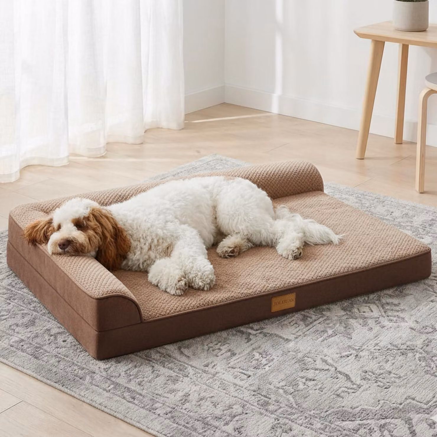 Letto ortopedico per cani di taglia media - Marrone