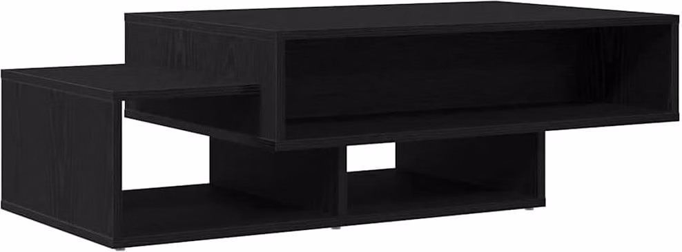 Tavolino Salotto Rovere Nero 105x55x32 cm Legno Multistrato