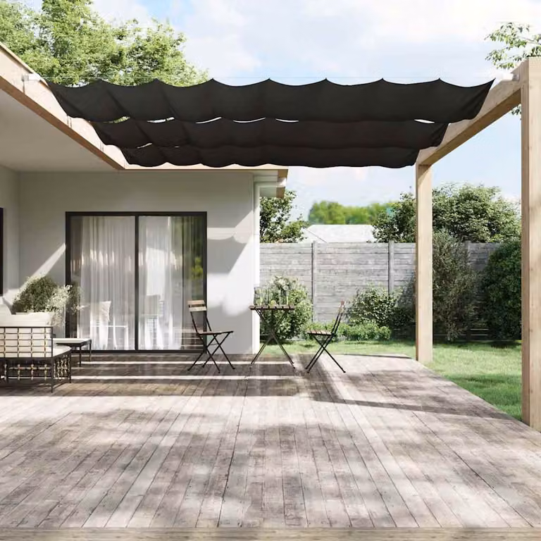 vidaXL Paravento Verticale Antracite in Tessuto Oxford L: 140 cm, P: 420 cm